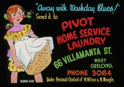 Cinema Advertisement for Pivot Home Service Laundry, c.1955