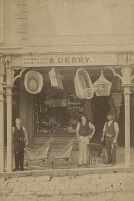 A. Derry, Wholesale and Retail Basket Maker, Moorabool Street, c.1890