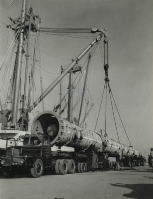 Construction of Shell Refinery, c.1950.