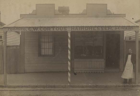 G. W. Courtous, Hairdresser, Geelong West, c.1900