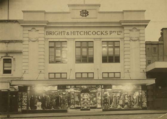 Bright & Hitchcocks, Moorabool Street, c.1930