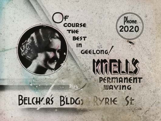 Cinema Advertisement for Knell's Permanent Waving, c.1940