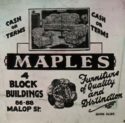 Cinema Advertisement for Maples Furniture, c.1940