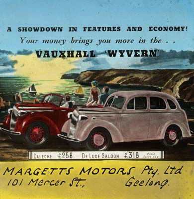 Cinema Advertisement for the Vauxhall Wyvern at Margetts Motors, c.1950