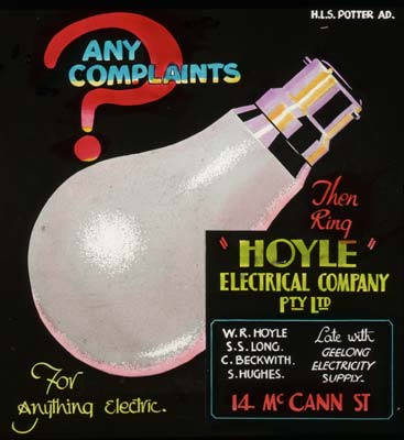 Cinema Advertisement for Hoyle Electrical Company, c.1940