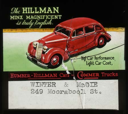 Cinema Advertisement for the Hillman Minx Magnificent, c.1940