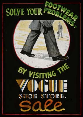Cinema Advertisement for Vogue Shoe Store, c.1940
