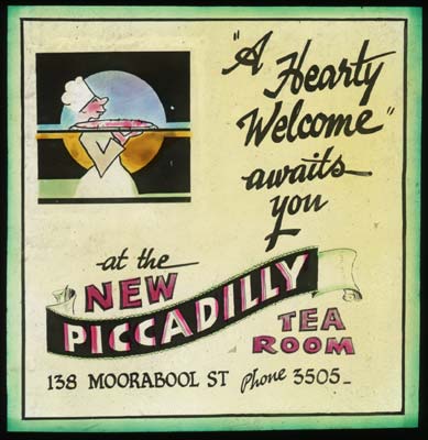Cinema Advertisement for the Piccadilly Tea Room, c.1940