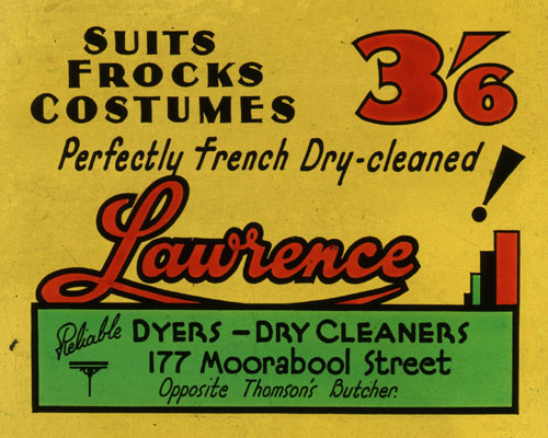 Cinema Advertisement for Lawrence Dry Cleaner, c.1940