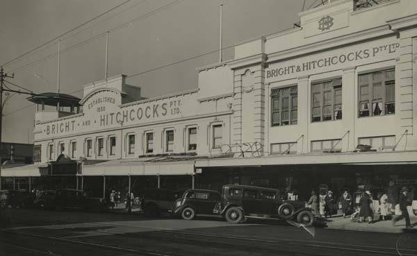 Bright & Hitchcocks, Moorabool Street, 1937