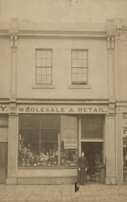 Mrs. Fanny Waugh, R. Wells Fruit Shop, c.1890