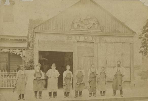 Burns' Cooperage, Yarra Street, 1876