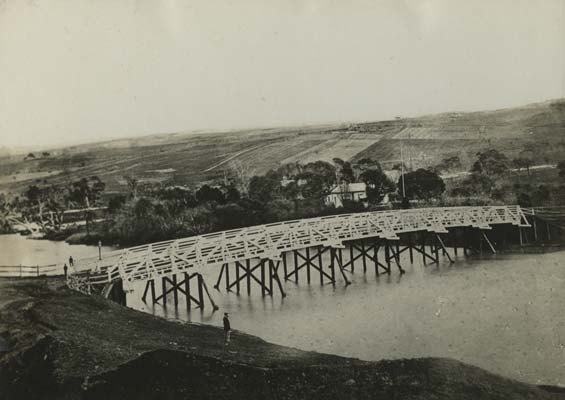 Princes' Bridge over the Barwon River, c.1875