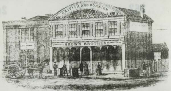 Brown Brothers store, Mercer Street, 1858