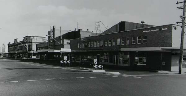 Northwest corner of Lt. Malop and Yarra Streets, 1984