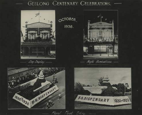 Friendly Societies Dispensary, Geelong's Centenary Celebrations, October 1938