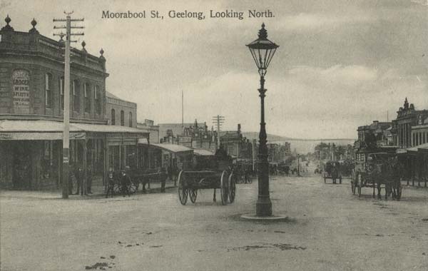 Moorabool Street looking north from Myers Street, c.1910