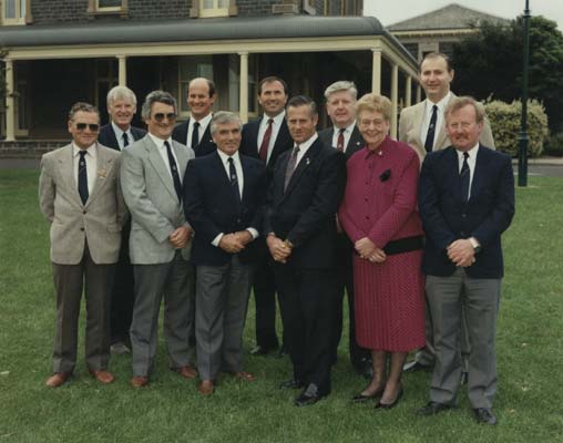 Corio Shire Councillors at Osborne House, c.1990