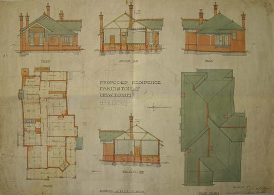 Proposed Residence for A. R. Harding, Pakington Street, Newtown, 1910
