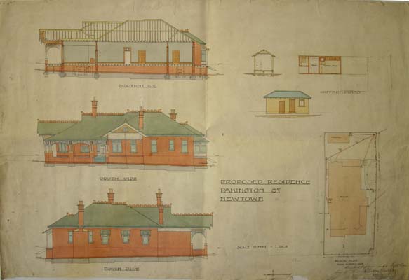 Proposed Residence for A. R. Harding, Pakington Street, Newtown, 1910