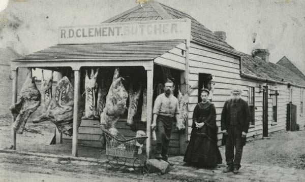 R. D. Clement's Butchery, Geelong West, c.1890