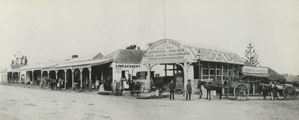 Fagg's Timber Yard, Moorabool Street, c.1900